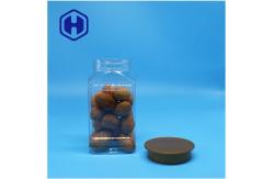 China Square Shaped Clear Plastic Salt Cumin Powder Fennel Bean Jars Screw Top Lid supplier