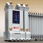 30m Length Automatic Retractable Gate Trackless Remote Control License Plate Recognize for sale