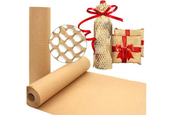 Black White Brown Shockproof Honeycomb Paper Net Wrapping Paper