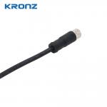 M8 Circular Sensor Connector 3 Pin PVC Cable IEC 61076-2-104 Straight Outlet Brass Contact Nut for sale
