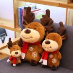 3 Different Size Animated Plush Christmas Toys Smooth Warm Fabric Pp Cotton Stuff for sale