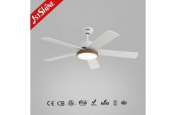 China LED Smart Ceiling Fan Light White Finish 5 MDF Blade High Speed supplier
