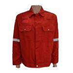 210gsm Twill Red Fire Resistant Jackets En11611 Cvc FR 100 Cotton Hi Vis Fr Winter Jacket for sale