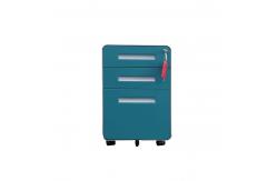 China Slim Edge Steel Mobile File Pedestal With Cushion 0.5-1.0mm Thickness supplier