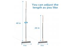 China V Shaped Bristles Floor Scrub Brush With Long Handle supplier