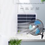 DC Solar Cell Portable Rechargeable Desktop Fan 12H LED Lamp Solar for sale