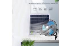 China DC Solar Cell Portable Rechargeable Desktop Fan 12H LED Lamp Solar supplier