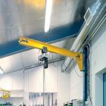 Wall Mounted Jib Crane With Electric Hoist Free Standing Low Clearance 3000kg for sale