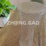 Metal Ring Mesh Brass Color String Curtains