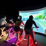 Exercise Bike With Video Projector Interactive Projection Game Cycling Simulator for sale
