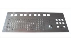 China Customized Industrial Keyboard With Trackball Stainless Steel Mechanical Keyboard Waterproof supplier