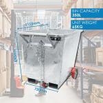 Customized Forklift Skip Bins 4000 LBS Bin Tipper For Forklift