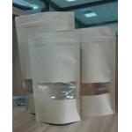 Stand Up Food Gift Pouch Customized Paper Bags With Clear Window k Resealable