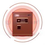 YB/N7-45 Electronic Digital Lock Office Safe Box Solid Steel 26±2kg