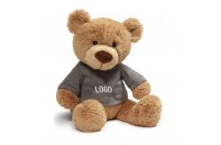 China Custom Company Mascot ODM OEM Plush Teddy Bear Wearing Embroidery Printed Logo Cloth supplier