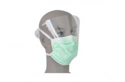 China Disposable Antiviral Hygiene Mask With Transparent Shield Chemical Resistant supplier