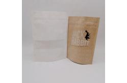 China Kraft Biodegradable Stand Up Pouches Paper Bag With Clear Window supplier