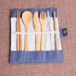 Wave Pattern Wooden Reusable Chopsticks ,  Japanese Travel Reusable Bamboo Cutlery Set for sale