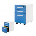 3 Drawer Steel File Cabinet Under Desk Movable Metal Filing Cabinet for sale