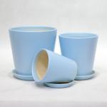 Round Modern Ceramic Planters Lightweight for Home Decor