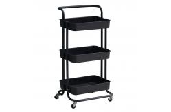 China ISO Rolling Organizer Cart 3 Tier Storage Trolley On Wheels supplier