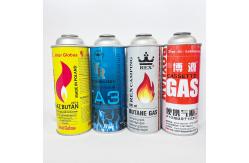 China CMYK Printing Metal Butane Gas Canister 1.4 Mpa Burst Pressure supplier