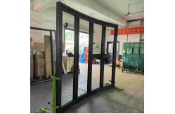 China Curved  Thermal Break Aluminum Folding Door Good Sealing supplier