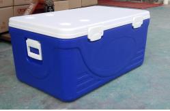China Blue 110L Volume Insulated Refrigerating Freezing Cooler Box Virgin HDPE PU Foam supplier