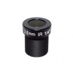 China S mount wide angle 2.6mm F2.2 2mp m12 cctv board lens for 1/4 inch sensor for sale