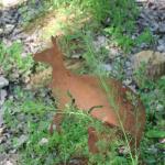 Corten Steel Yard Metal Embellishments Opossum Shape Easy To Install