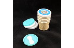 China PE Coated Ice Cream Paper Cup With Lid Plastic Spoon Double Wall Packaging supplier