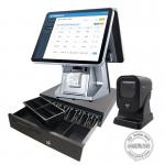 250CD/M2 Dual Screen 1920x1080 TFT Supermarket Cashier With Printer for sale