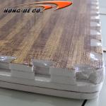 Non toxic 3/8 Dark Oak Wood Grain Interlocking Floor Mats for sale
