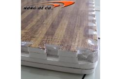 China Non toxic 3/8 Dark Oak Wood Grain Interlocking Floor Mats supplier