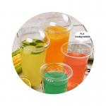 Custom Printed Plastic Cup With Lids Disposable Eco Friendly PET PLA Clear 24oz