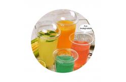 China Custom Printed Plastic Cup With Lids Disposable Eco Friendly PET PLA Clear 24oz supplier
