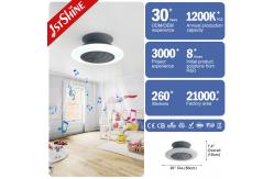 China 20 Inches LED Ceiling Fan With Speaker APP Smart Control Dimmable Light supplier