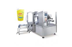China Fully Automatic Liquid Packing Machine Rotary Dairy Sauce Viscous Liquid supplier