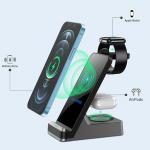 Portable Desktop Wireless Charger 3 In 1 Magnetic Wireless Charger AL ABS PC Material for sale