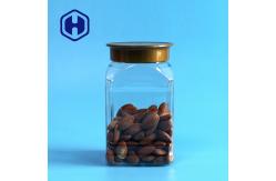 China 420ml Kernels Square Wide Mouth Plastic Jars With Lids Food Grade supplier