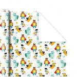 Inkjet Printed Gift Wrap Paper Roll Fade Resistant 80gsm for sale