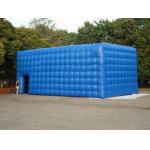 double layer blue plaid inflatable tent for garden activity for sale