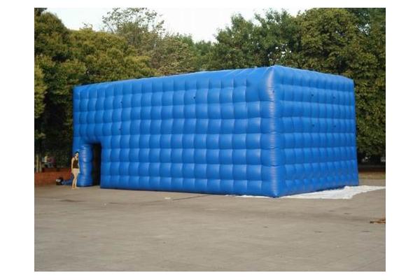double layer blue plaid inflatable tent for garden activity