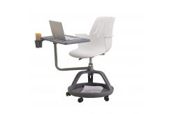 China ABS Plastic Training Room Tables And Chairs H680*W450*D400mm With Writing Pad supplier