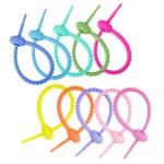 Reusable Silicone Cable Twist Ties Bread Tie Bag Sealing Clip Silicone Management Ties Cord Organizer For Car Home Offic for sale