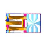 Commercial Inflatable Double Slides Clown Inflatable Slides Castle For Kids