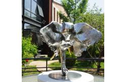China Custom Stainless Steel Casting Elephant Head Sculpture With Mirror Polishing Finish supplier