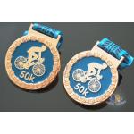 Bicycle 50K Run Custom Made Kids Metal Marathon Medals Soft Enamel Processing