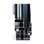 Black Electrophoretic 6063 Aluminum Window Profiles With Mesh Section