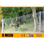 2.1m X 2.4m High Security Curved Metal Fence With Silver Color for sale